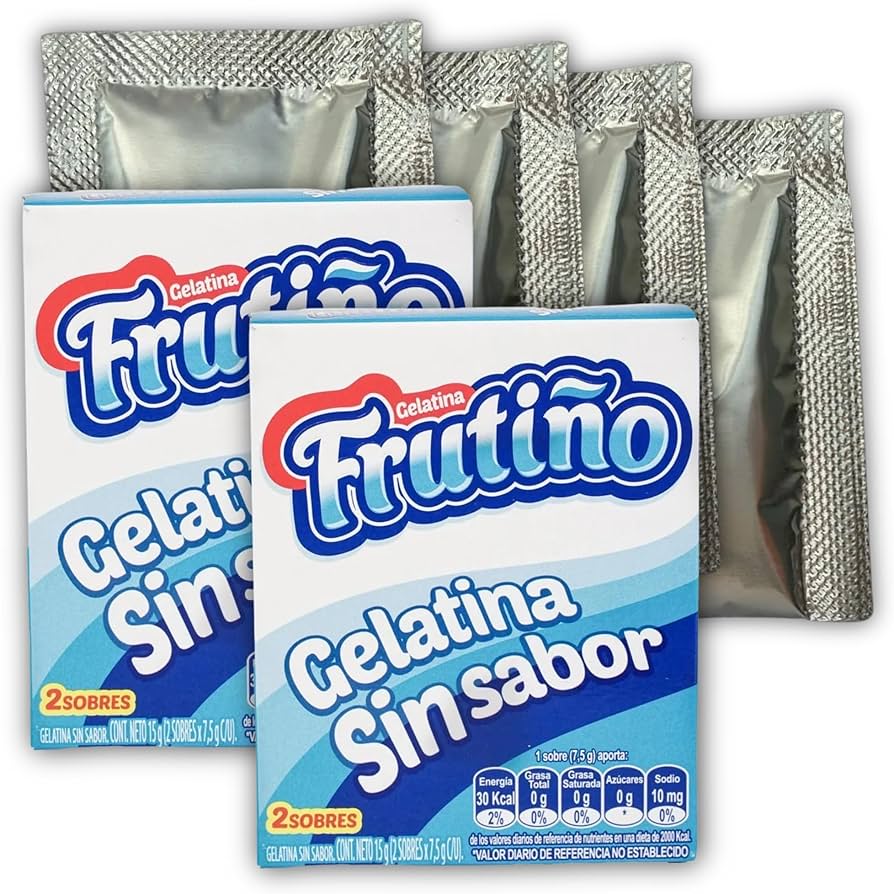 GELATINA SIN SABOR FRUTIÑO 7.5gr (5 pack)