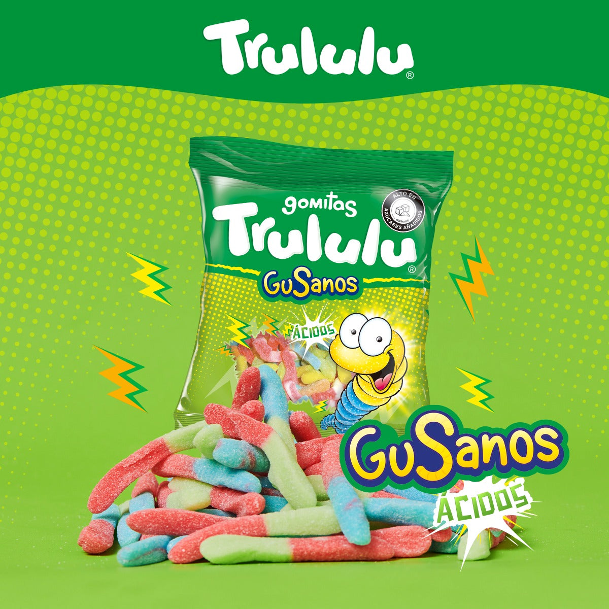 TRULULU GUSANOS ACIDOS X12 UNDS 